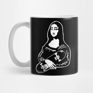 Mona Lisa Love Skateboard Mug